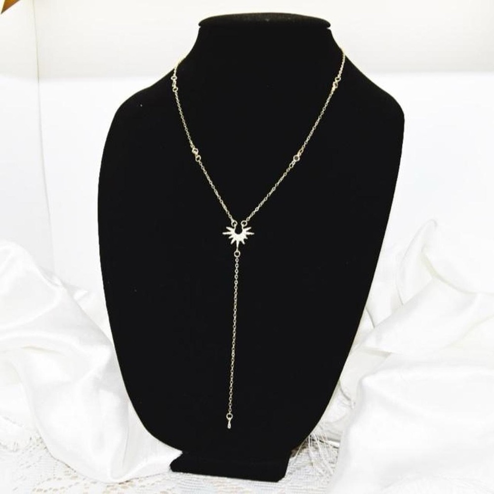 Dainty Gold Lariat Necklace